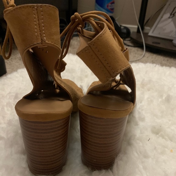 Tan Heels Gently Used - Picture 3 of 4